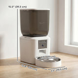 Automatic Cat Feeder with Camera, 2.4G WiFi, APP Control 8L Pet Feeder 1-10 Meals with 2-Way Audio