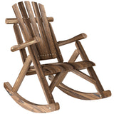 Chaise Berçante Extérieure, Chaise Adirondack Extérieure Bois Dossier Haut, Siège à Lattes