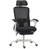 Ergonomic Office Chair, Mesh Reclining Desk Chair with Adjustable Lumbar Support, Headrest