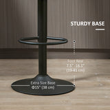 Lot de 2 tabourets de bar modernes réglables, Tabouret de bar pivotant avec repose-pieds, Plateau rond en similicuir pour cuisine