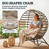 Chaise œuf, chaise panier pliable avec grand coussin de siège