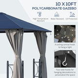 10' x 10' Hardtop Gazebo with PC Board Roof and Aluminum Frame