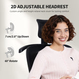 Office Chair, Ergonomic Mesh Computer Desk Chair with Adjustable Headrest, Lumbar Support