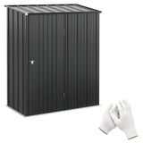 Remise de rangement extérieur 5' x 3', remise de jardin en acier avec porte verrouillable simple