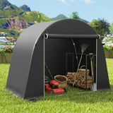 8' x 4' Portable Shed, Waterproof Bike Tent with Roll-up Zipper Door and Galvanised Metal Frame for Bike