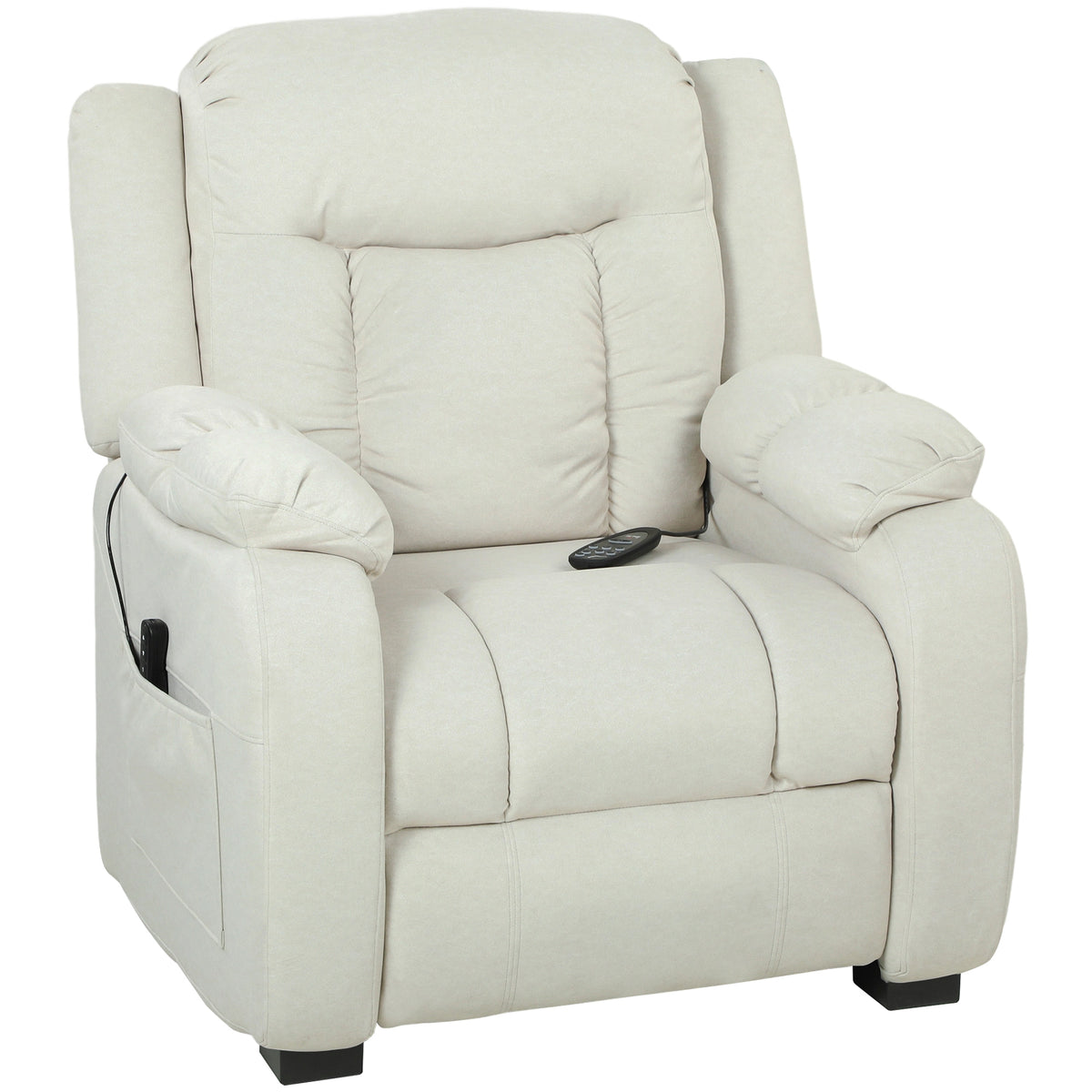 Fauteuil massant inclinable avec moteur sans balai silencieux, tissu acceptant les animaux de compagnie, fauteuil inclinable motorisé avec 2 positions mémoire
