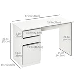 Modern Computer Desk, Writing Workstation with Storage Drawer and Cabinet for Living Room
