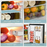 3.2 Cu Ft Compact Refrigerator, Adjustable Shelves and Reversible Doors for Bedroom