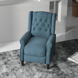 Fauteuil inclinable à dossier haut avec repose-pieds, fauteuil inclinable capitonné avec accoudoirs roulés pour le salon