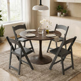 4 Pack Folding Chairs, Foldable Resin Chair with Padded Seat