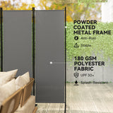 6 Panel Folding Outdoor Privacy Screen with Stable Base, 5.7FT Tall Room Divider with UV30+ Protection