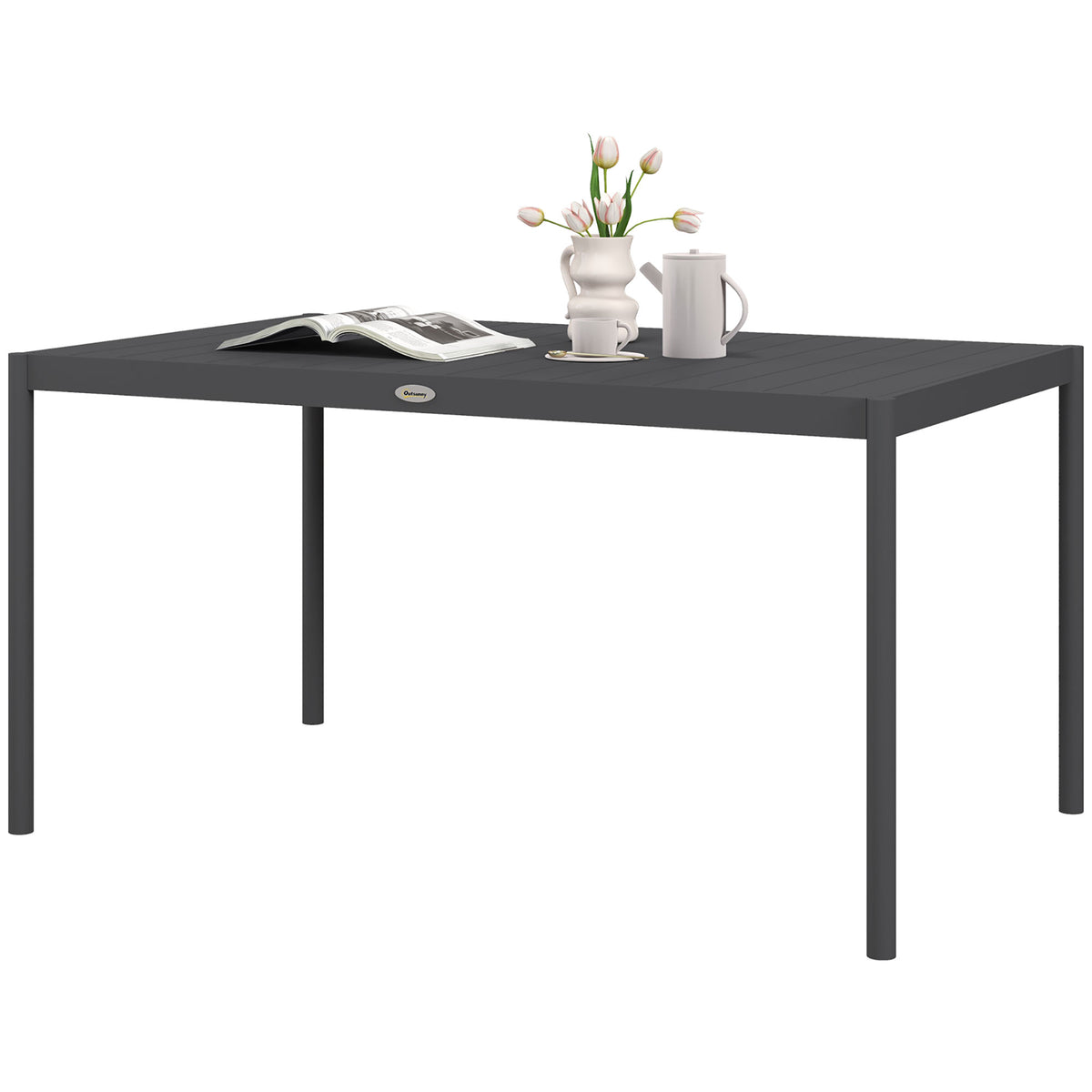 Outdoor Dining Table w/ Aluminium Frame, 57