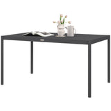 Outdoor Dining Table w/ Aluminium Frame, 57