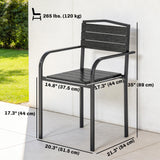Stackable Patio Chairs Set of 4