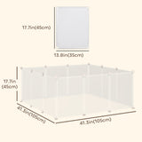 Small Animal Cage Plastic Chinchilla Cage 12 Panels for Guinea Pig, 18