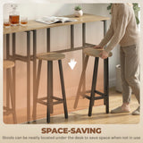 Bar Table Set of 6, Bar Table and Stools for 4, 2 Breakfast Tables and 4 Stools for Living Room