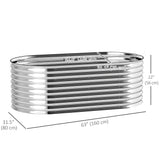 5 x 2.5 x 2 ft Galvanized Raised Garden Bed