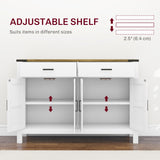 Sideboard Buffet Cabinet, Farmhouse Kitchen Storage Cabinet w/ 2 Drawers and Shelves for Living Room