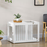 Meuble-cage pour chien 31,5 po avec portes doubles