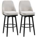 Extra Tall Bar Stools Set of 2, Modern 360° Swivel Barstools, Dining Room Chairs with Steel Legs Footrest