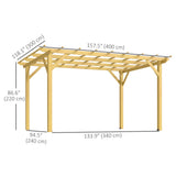 10' x 13' Wood Pergola