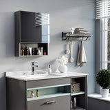 Bathroom Medicine Cabinet, Storage Shelves and Stainless Steel Frame for Laundry Room