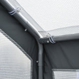 8' x 6' x 7.5' Heavy-duty Walk-in Greenhouse Outdoor Vegetable Plants Growing Warm House Seed Plant Growth Tent Polytunnel Shelter White