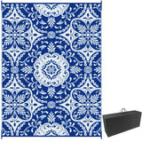 Portable Outdoor Rug with Carry Bag, 9' x 12' Reversible Mat