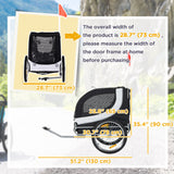 Dog Bike Trailer, Pet Cart Bicycle, Flag for Small Medium Dogs
