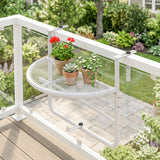 Table railing balcon suspendue ajustable support mural métal mini pupitre rangement
