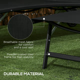 2PCs Lounge Chairs with Wheels, 5-Level Adjustable Backrest for Garden