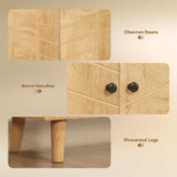 Meuble de rangement avec portes, Armoire de rangement avec étagère et pieds en bois