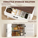 Modern Farmhouse Sideboard Buffet Cabinet with Adjustable Shelf, Storage & 2 Doors