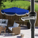 9FT Patio Umbrella Parasol, UPF 30+ Outdoor Market Umbrella with Crank, 8 Ribs, Push Button Tilt