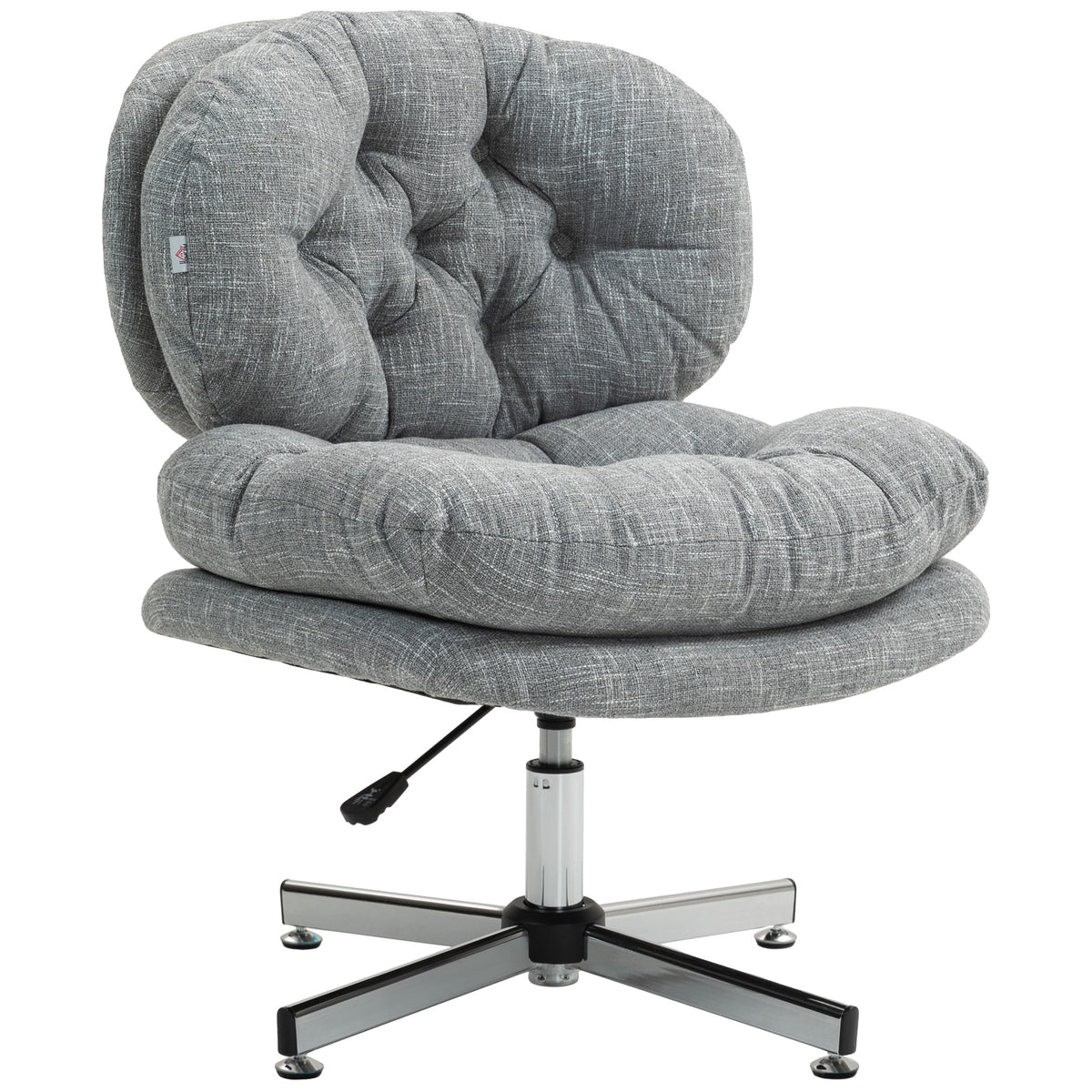 Computer Desk Chair, Armless Office Chair with Wide Padded Seat and Adjustable Height