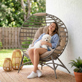 Chaise œuf, chaise panier pliable avec grand coussin de siège