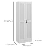 Meuble de rangement pour garde-manger de 175 cm avec portes à fermeture douce et étagères réglables