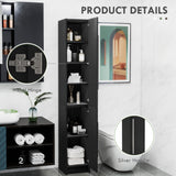 Freestanding Tall Bathroom Storage Cabinet with Adjustable Shelves, Bathroom Organizer