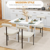 Solid Wood Kitchen Table, Farmhouse Drop Leaf Tables for Small Spaces, Folding Dining Table