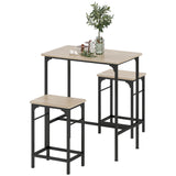 3-Piece Dining Table Set for 2, Bar Table and 2 Stools for Kitchen, Small Space