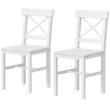 Wooden Dining Chairs Set of 2