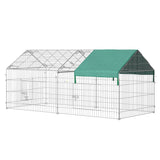 Parc de jeux pour animaux de compagnie avec toit, cage pour cobaye en métal, intérieur extérieur pour petits animaux, 87