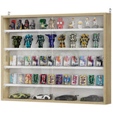 5-Tier Display Cabinet, Shot Glass Display Case, Glass Curio Cabinet with 2 Glass Doors and 4 Adjustable Shelves