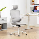 Ergonomic Mesh Office Chair, High Back Desk Chair with Rotatable Headrest, Lumbar Support