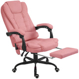 7-Point Vibrating Massage Chair, Reclining Office Chair with Footrest, Adjustable Height