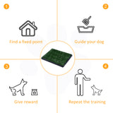Dog Grass Pad with Tray, Doggy Bathroom Toilet Potty Tray Indoor Outdoor Puppy Potty Training (51 x 63 CM)