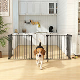 Foldable Dog Playpen Indoor for Small Medium Dogs with Door