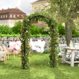Steel Garden Arch, 7.5' Garden Arbor Trellis for Climbing Plants