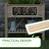 Jardinière surélevée avec tablette de rangement pour fleurs, 36