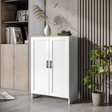 Armoire de rangement moderne avec portes et tablette ajustable pour cuisine, 23,6